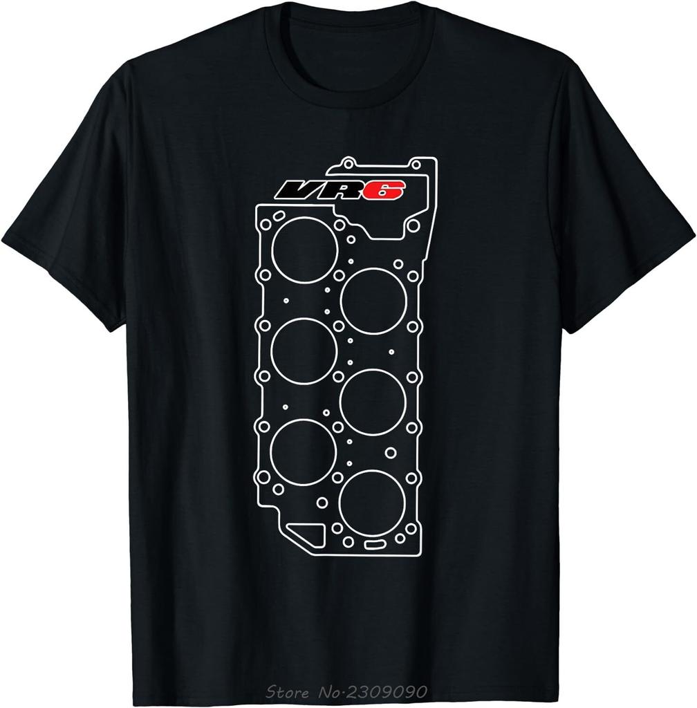 VR6 Engine Gasket Gift Tee T-Shirts Summer Casual Tshirt Funny O-neck Tees Men Oversized Cotton T Shirt Hip Hop Streetwear