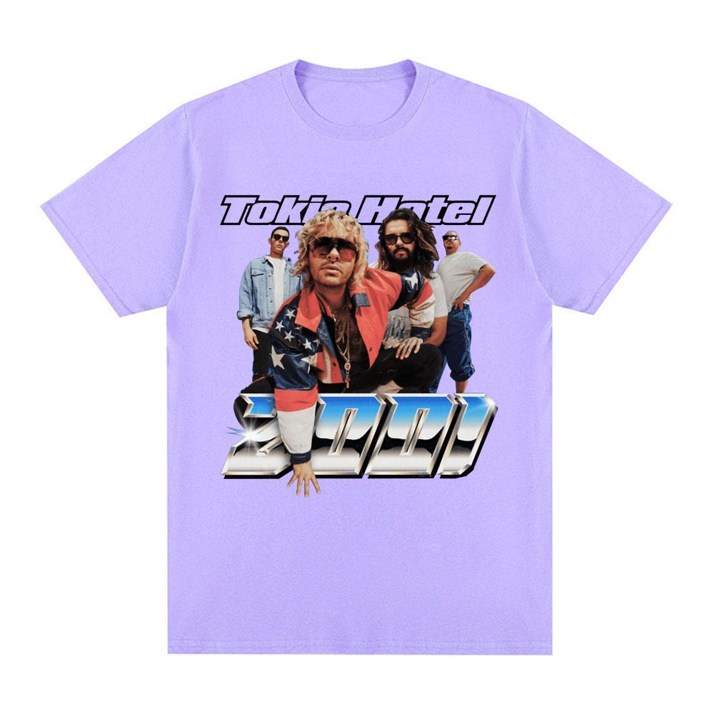 Niemiecki Zespół Rockowy Tokio Hotel Graficzny T-shirt Moda Męska Hip Hop Punk Krótki Rękaw T-shirt Casual Bawełniane Oversize'owe T-shirty