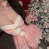 Fun Autumn and Winter Sexy Christmas Outfit Cute Plush Bunny Suspender Sexy Underwear Slim Uniform Set 6219