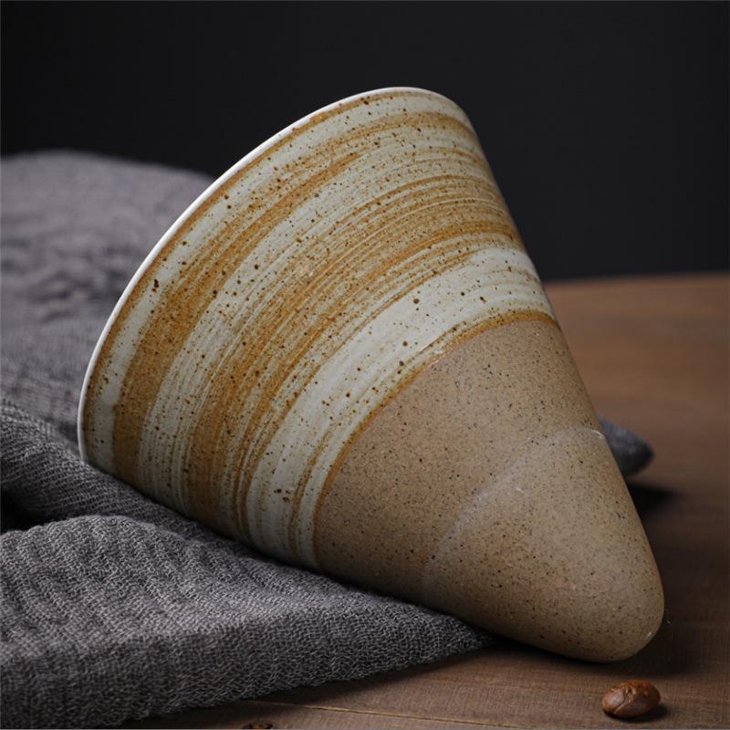Retro Coffee Mugs Coffee Cups  Creative Design Funnel Ceramic Cups Home Restaurant Drinking Utensils Teacup