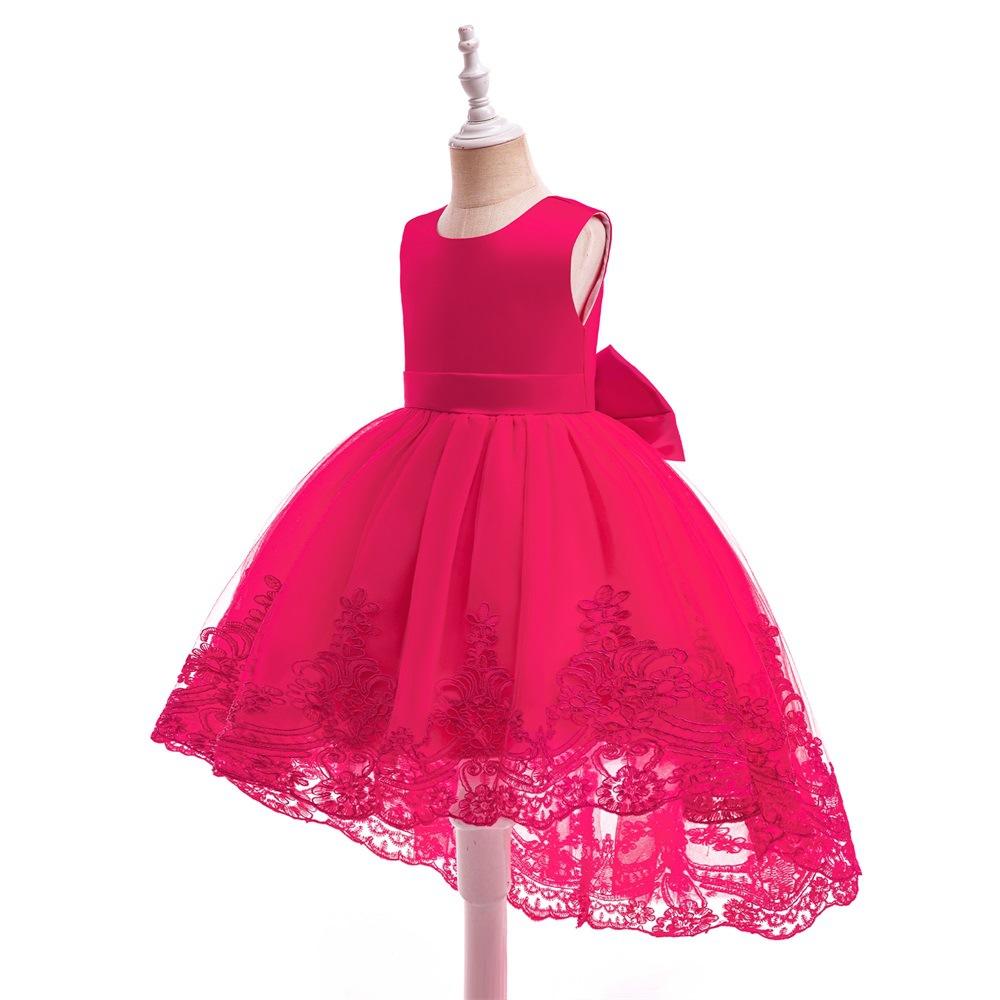 Sommer Spitzen Prinzessinkleider für Kinder 3-8 Jahre Geburtstagskleid Blumen Mädchenkleid Kindergeburtstagsparty Kostüm Säuglingskleid L019