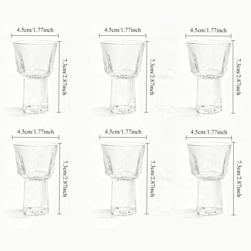 15ml/20ml Exquisite Saftgetränkebecher Luxuriöser Cocktailglas mit dickem Boden Party Transparentes Whiskeyglas Brandy Likörglas