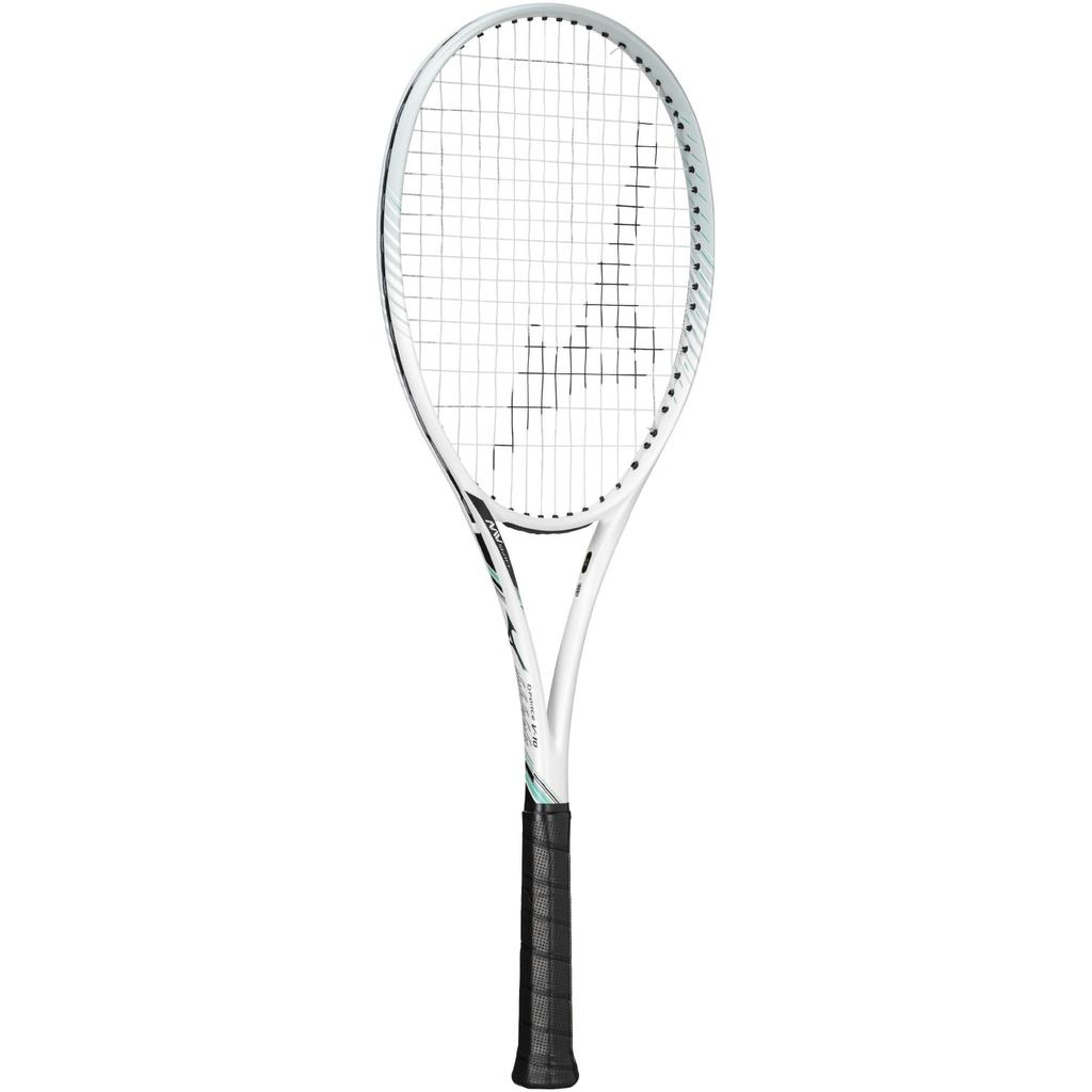 MIZUNO Deeforce Tennis Racket 63JTN543 V-10 (Soft Tennis), Unisex, White/Jade Green, 0U,