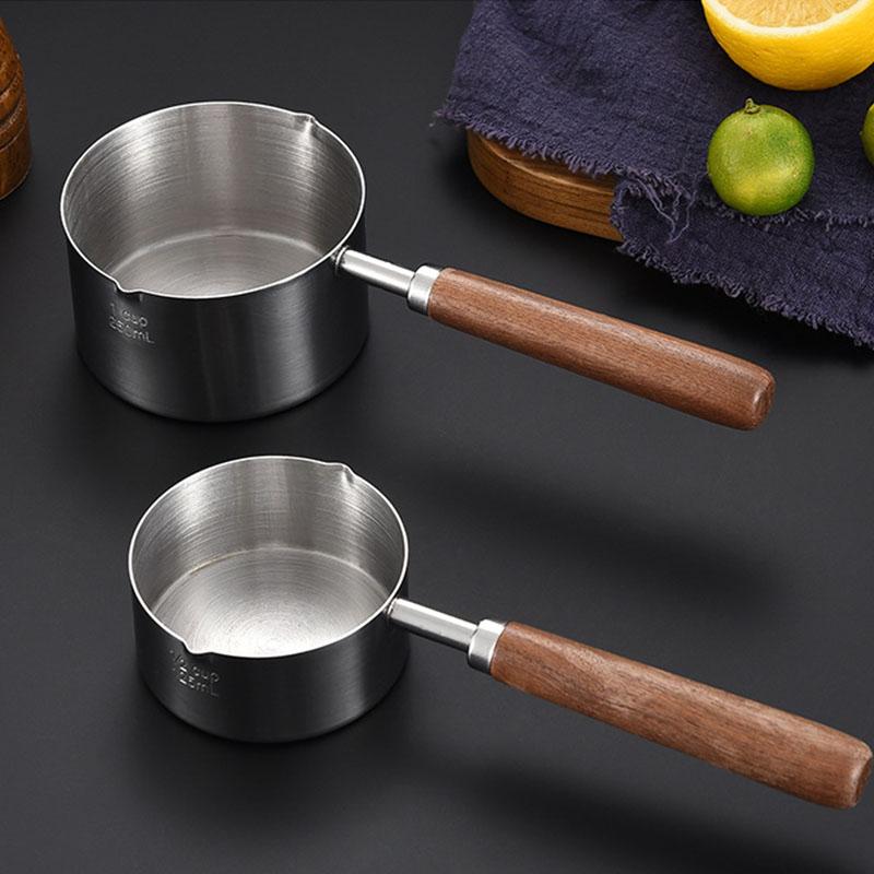 Stainless Steel Thickened Mini Fryer Household Hot Oil Pan Egg Boiling Chocolate Hot Milk Pan Multifunctional Pan