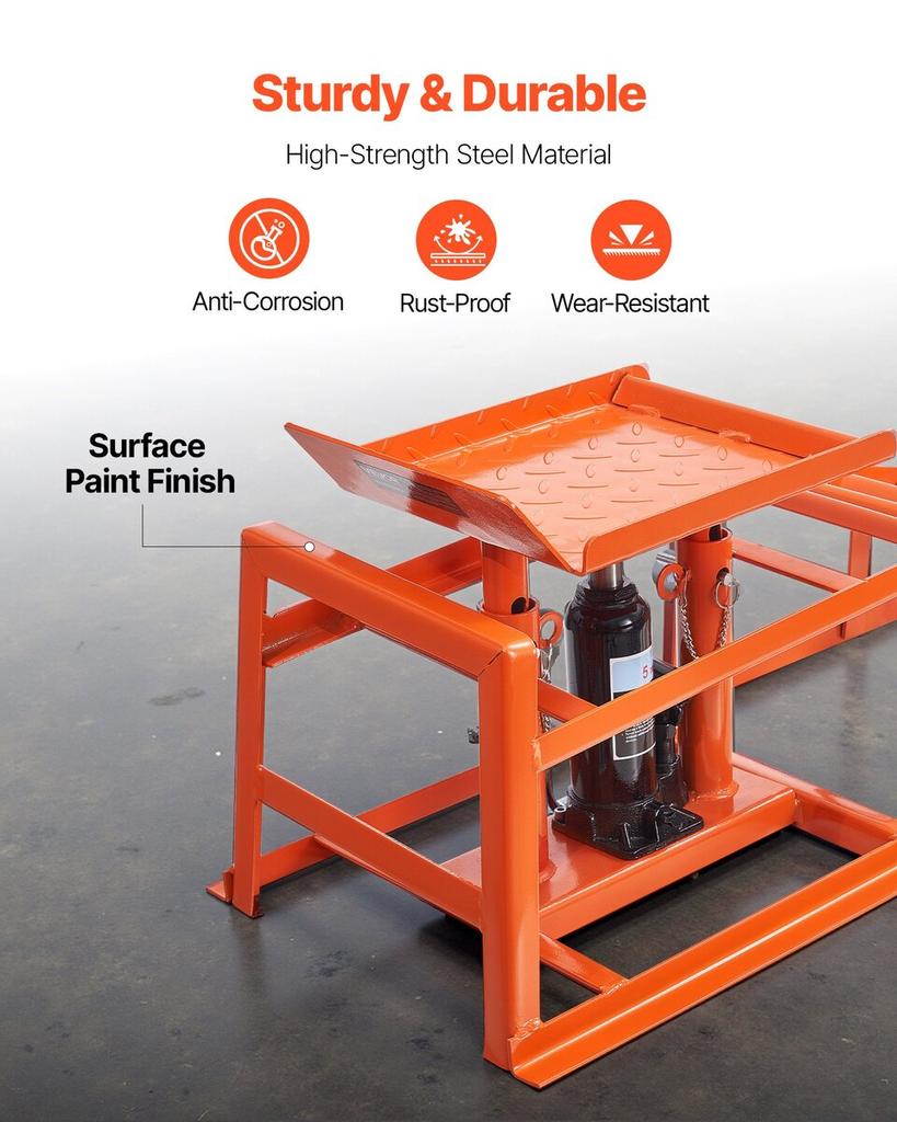 Hydraulic Car Ramps, 2 PCS 5T 11000 Lbs, 270-360 Mm Lift Height, Heavy Duty Hydraulic Vehicle Ramps, Portable Car Lifts for Home Garage Maintenance