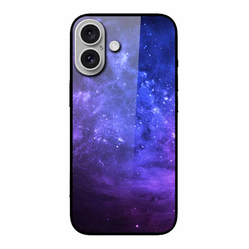 Glass Case For iphone 16 Plus 16Plus Coque Tempered Glass Hard Back Cover For iphone 16 Plus Phone Case Soft TPU Black Bumper