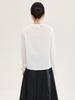 Anti-Wrinkle French Style Lace-Embroidered White Cotton Shirt