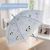 Cartoon Puppy Frosted Umbrella for Children and Students, Long-Handled Umbrella for School, Lightweight, High Aesthetic Value, Enlarged and