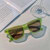 Glasses 2253 Color Small Square Retro Hawksbill Frame Sunglasses Women, Pointed Corner Jelly Sunglasses Men