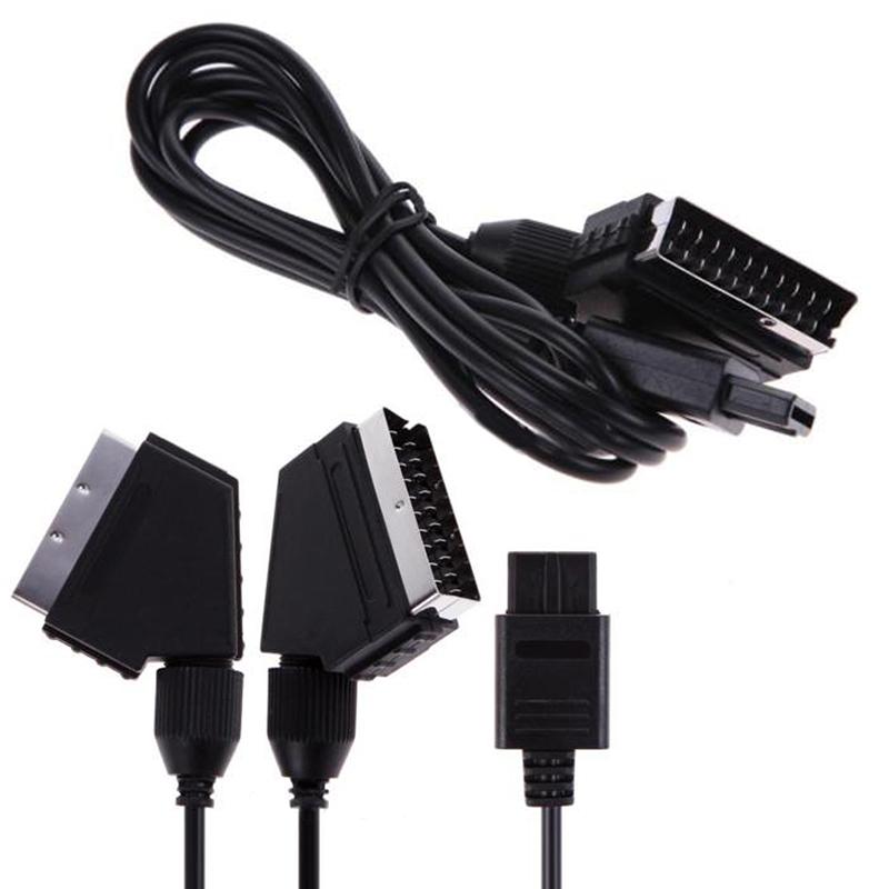 

Кабель A/V TV Video Scart RGB длиной 1,8 м для консоли Nintendo SNES N64 PAL, черный