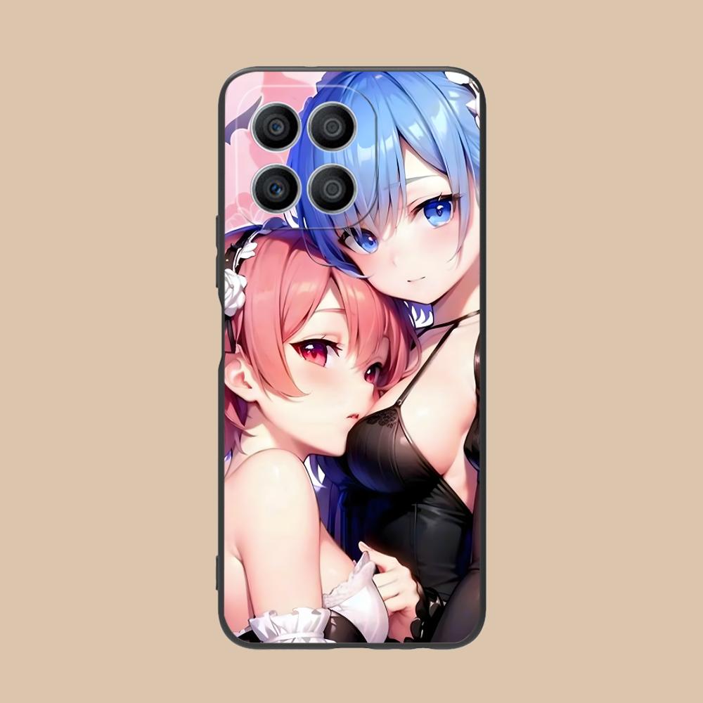 

ReZero Rem Ram Matte TPU Mobile Phone Case for Honor 90 80 70 60 50 30 20 10 9 8 7 Pro S SE Lite 5G Colorful Printing Cover Honor 8