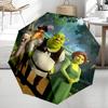 Shrek-Thema Automatischer Regenschirm, Leicht & Tragbar, 8 Speichen, Perfekt für Reisen im Freien, Geburtstage, Weihnachten, Geschenke.