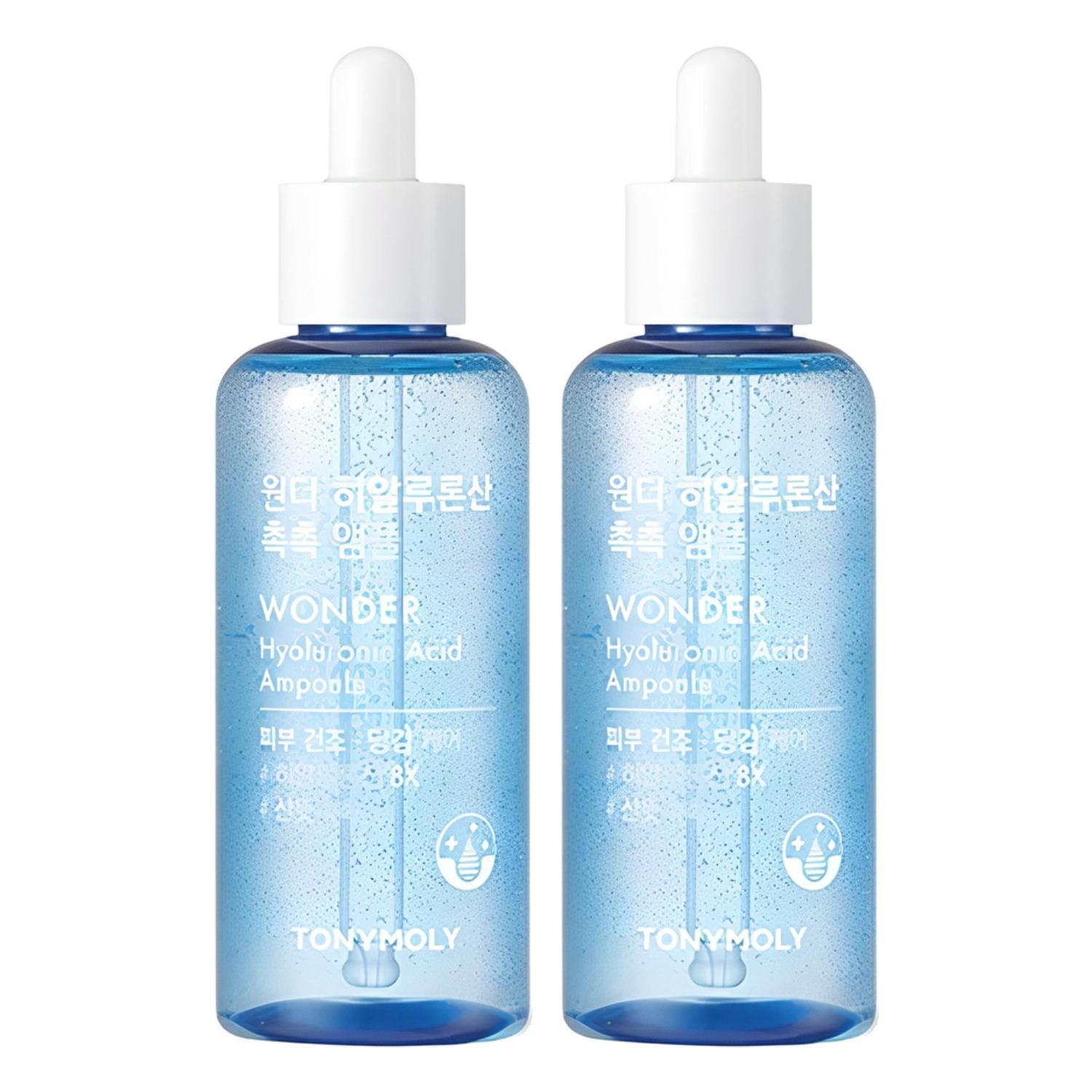 TONYMOLY Wonder Hyaluronic Acid Moist Ampoule Deep Hydration Serum 100ml x2