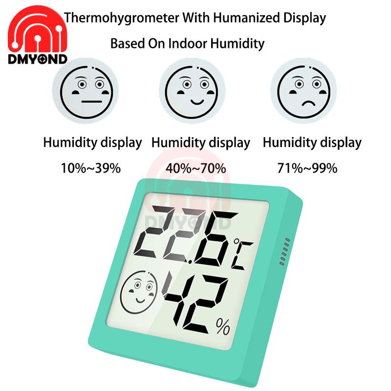 Nuovo Mini LCD Termometro Igrometro Digitale a Motivi Igrometro Elettronico da Interni Sensore di Temperatura Igrometria Misuratore Termometro per la Casa