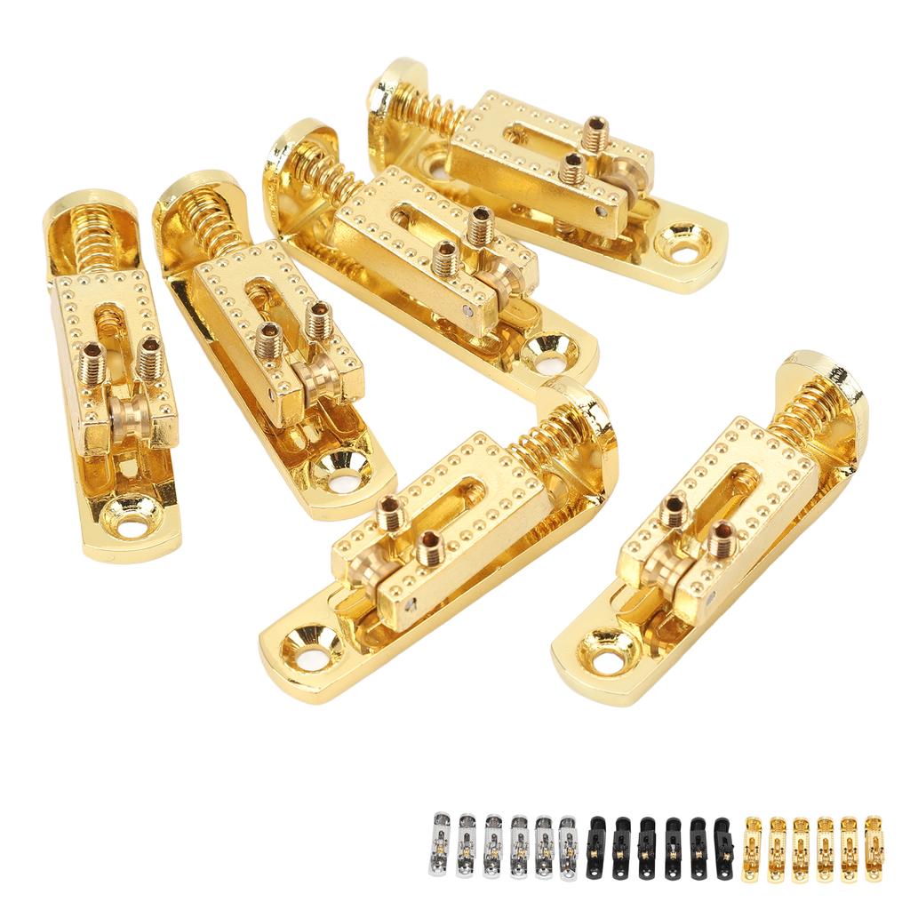 6Pcs Guitar Bridge Saddle Metal Height Adjustable 3 4 5 6 7 String Electric Guitar Bridge Saddle for
