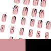 Nail Nail Piece French Bevel Manicure Glitter Love Fake Nail Short Square European Square Fake Nail