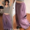 The Pink Women Cargo Cutline Curved Wide Training Pants