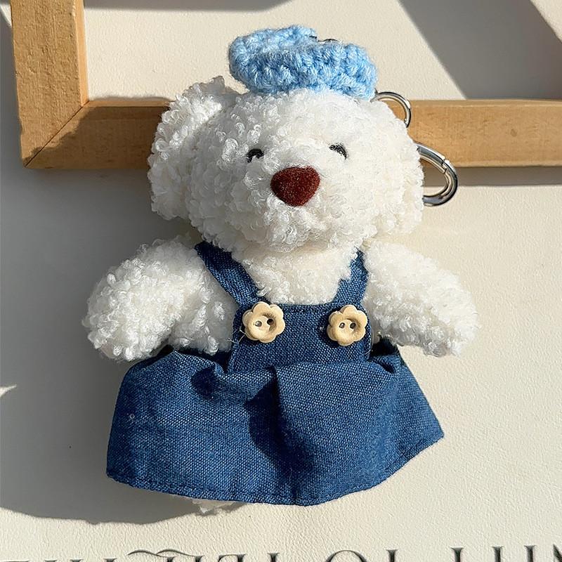 

Оригинальный Jinnew Очаровательный плюшевый джинсовый щенок брелок милый шарм для сумки подарок аксессуар Dog Dress