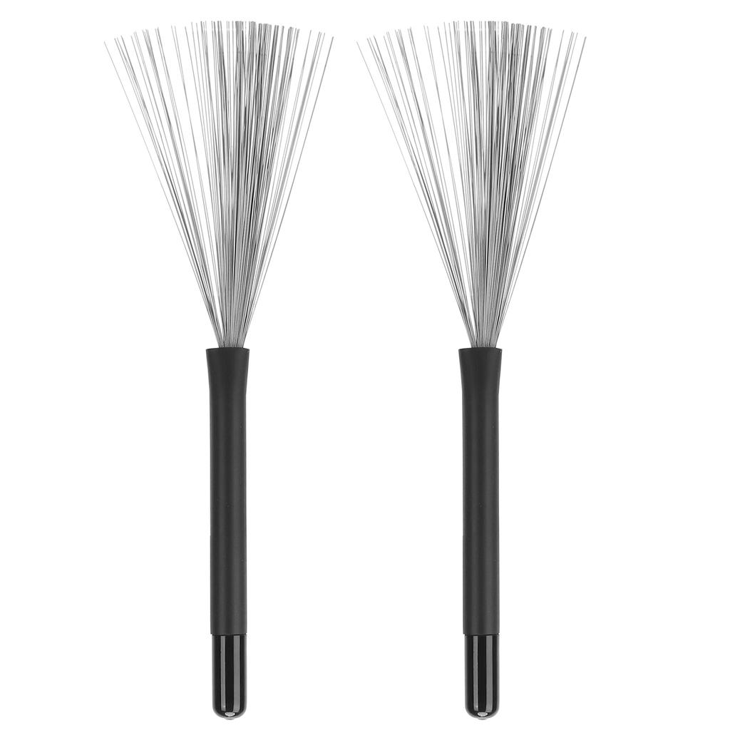 Pair Drum Brushes Retractable with Comfortable Handle Perfect Gift for Rock Band Country Music Folk