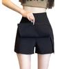 Black A-line Mini Skort for Women - Versatile, High-end Spring/Summer 2024 Fashion.