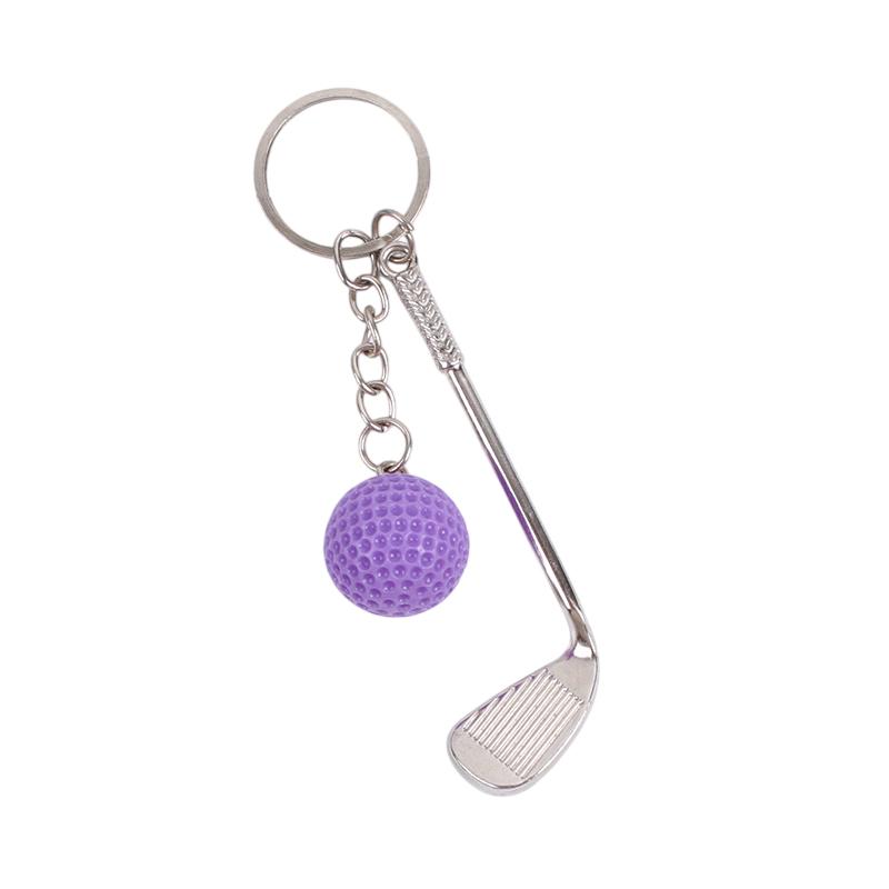 Simulation Mini Golf Ball Keychain Creative Metal Keyring Car Key Holder Bag Pendant Hanging Decoration Couple Gifts