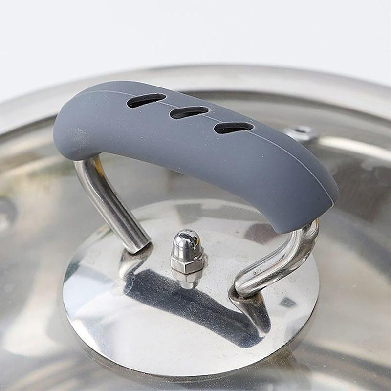 2Pcs Silicone Pan Handle Heat Insulation Covers / Pot Ear Clip Steamer Casserole Handle Holder Non-Slip Kitchen Tool