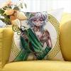 Anime White Lily C-Cookie Various Sizes Square Pillow Case For Car Home Bedchamber Decor