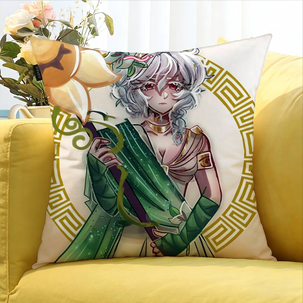 Anime White Lily C-Cookie Various Sizes Square Pillow Case For Car Home Bedchamber Decor