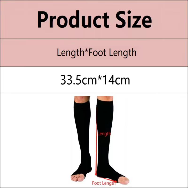 Calf Compression Stockings Pressure Stockings Elastic Open Toe Knee High Stockings Calf Support Leg Guards Long Calf Sleeves