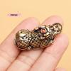 M-Brass Animal Pixiu Coin Charms Pendant Statue Ornament Chinese Miniature Figurines Home Office Tabletop Decoration Ornament