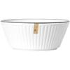 Set of 2 Large 8-Inch Nordic Style Ceramic Soup Bowls - Creative Simple Design, Perfect for Soups and Salads.