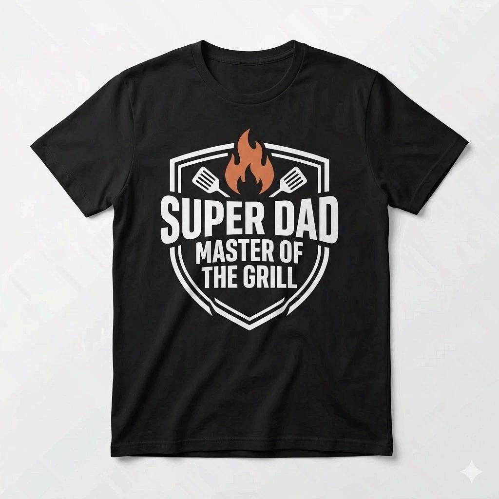 Master Of The Grill Shirt Funny BBQ Dad Tee XXXL