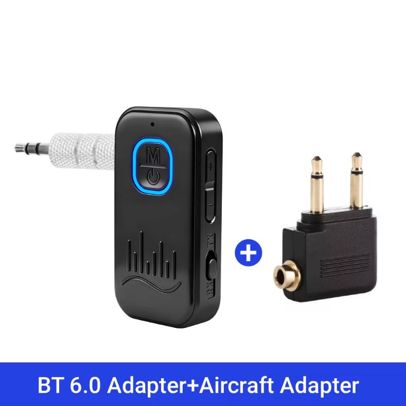 KEBIDU 2-In-1 Handsfree Car Kit Bluetooth 6.0 Receiver Transmitter 3.5mm AUX Lossless Sound MIC Wireless Audio Adapter For Car Speaker TV PC