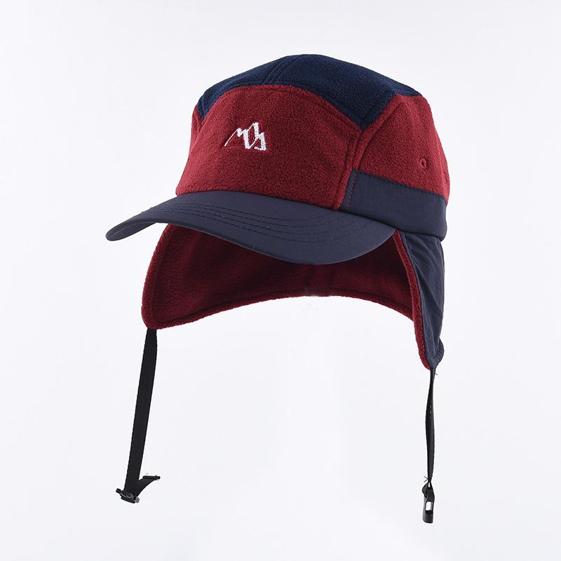 Mütze Damen Winter Warm Ohrenschutz Gestrickte Überziehmütze Sturmhaube Hut Band Doppelnutzung Plüsch Blitzmütze