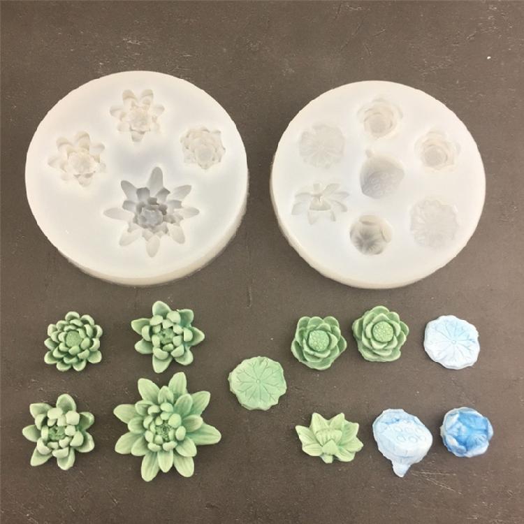 3D Lotus Leaf Shape Silicone Mold Fondant Cake Border Moulds Chocolate Mould