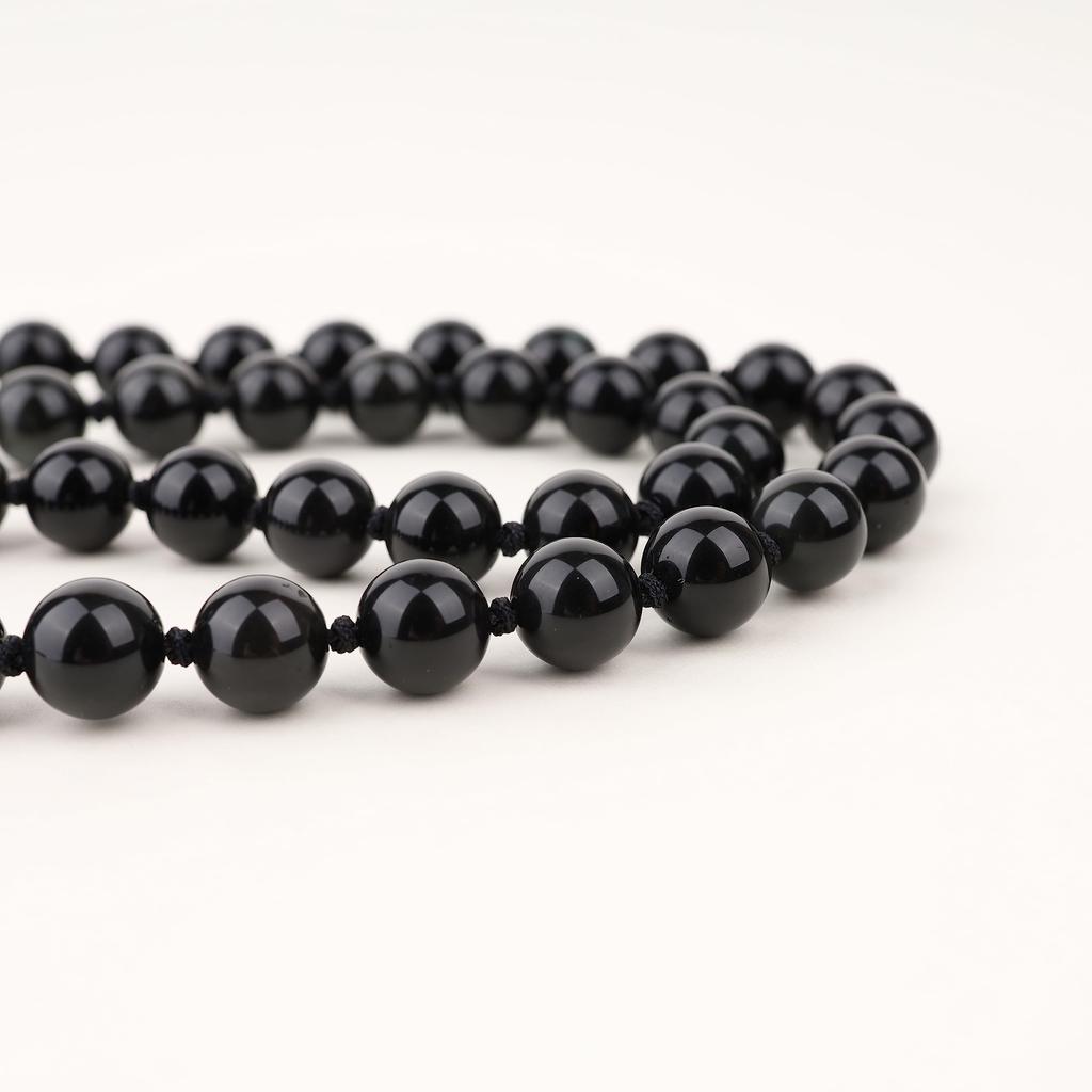 GAVU Men's Obsidian Mantle Braided Power Stone Necklace