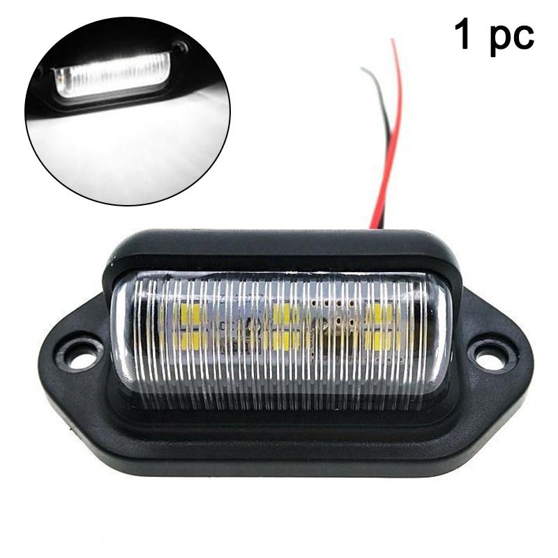 

6 светодиодный фонарь подсветки номерного знака для автомобиля, грузовика, универсальный, для автомобиля, грузовика, автобуса, мотоцикла, фонарь подсветки номерного знака грузовика, лампа для безопасного вождения, 12 В