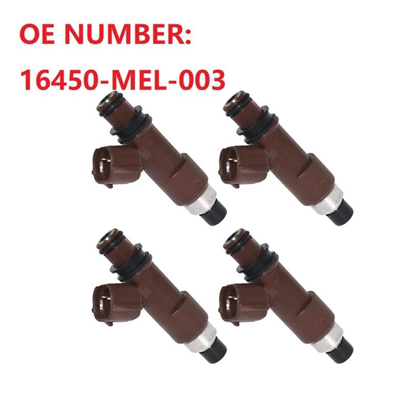 4PCS 16450-MEL-003 16450MEL003 Fuel Injector For HONDA CBR1000RR CB1300 CB1300A CB1300S CB1300SA VFR800 VFR800A Replacement