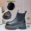 Retro polished cigarette boots women's autumn new thick heel Chelsea boots women's casual short boots women's versatile women