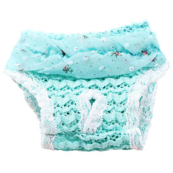 

Гигиенические штанишки для питомцев с принтом, кружевные, для собак, физиологические, менструальные, для течки M синий