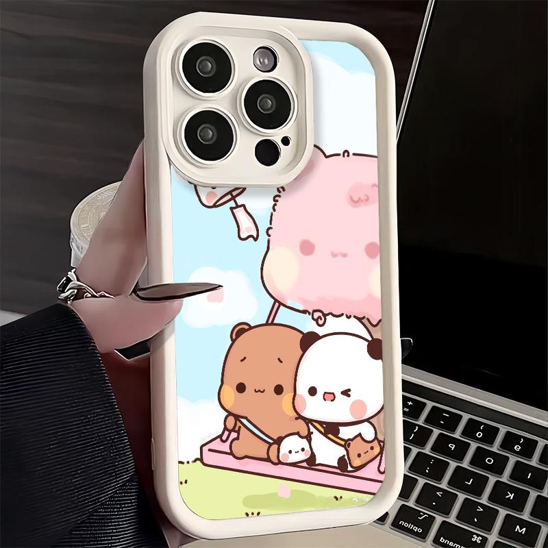 Phone Case for iPhone 17 Air 16E 15 16 Pro Max Bubu Dudu Cartoon Cute Cover 14 Plus 13 12 Mini Soft Shell Silicone Fundas