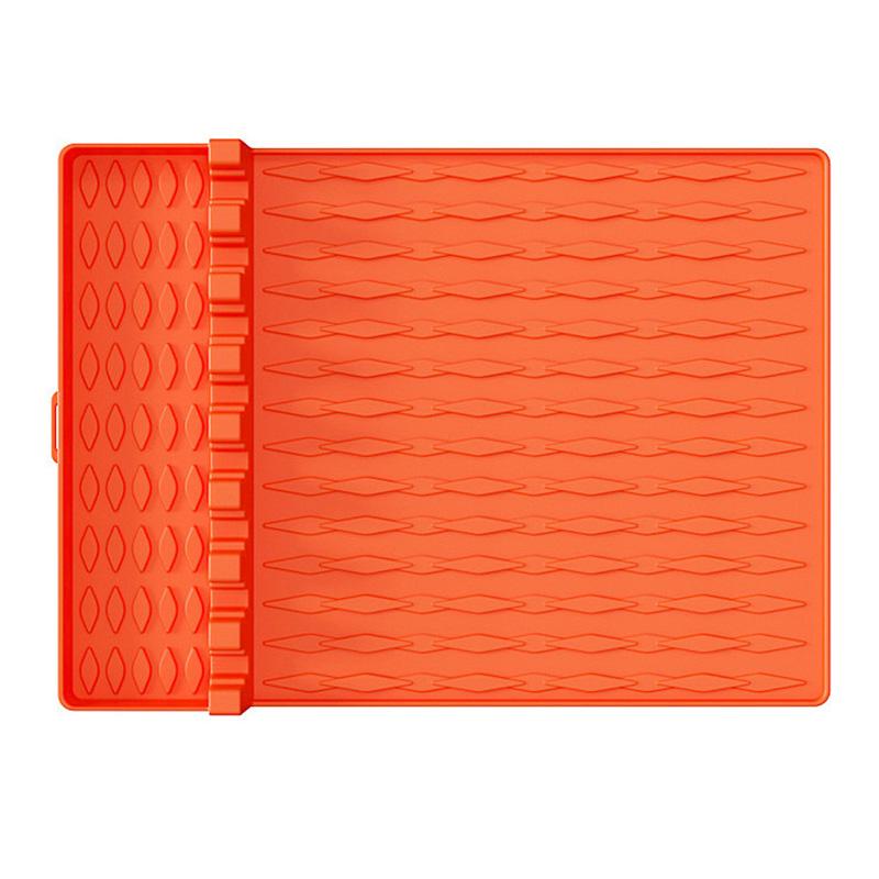 

Camping BBQ Tools Silicone Mat Barbecue Grill Utensil Holder Mat A