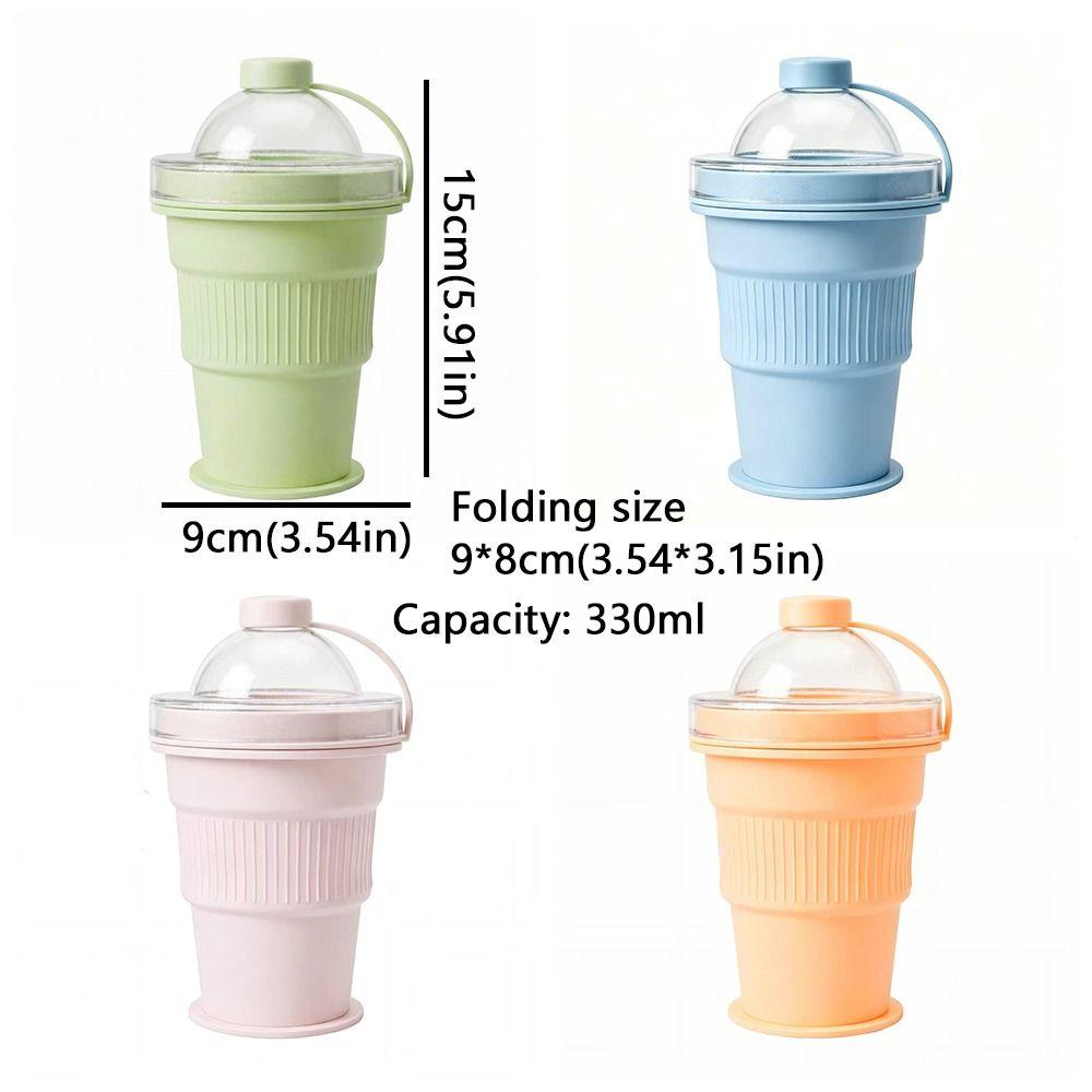 Leak-proof Silicone Ice Ball Cup Built-in Straw 2-in-1 Travel Mug  Summer Outdoor