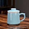 Ceramic Water Cup Teacup With Lid Office Cup Gift Box White Porcelain Cup With Filter Liner Gift