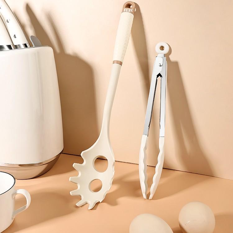 Silicone High-Temp Resistant Soup Ladle & Non-Stick Porridge Spoon with Anti-Scalding Handle.