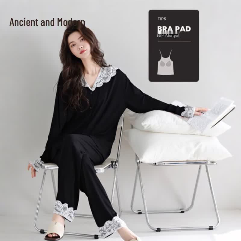 GUJIN Women s Super Soft Long-Sleeve Pajama Set XL