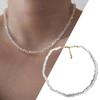 Women Necklace Multi-faceted Crystal Glass Adjustable Extended Length Neck Jewelry Lady Choker Necklace