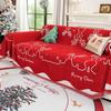 Christmas Festival Decoration Chenille Sofa Cover,All Seasons Blanket Sofa Towel,Living Room Sofa Cover,Anti-cat Scratch Cover