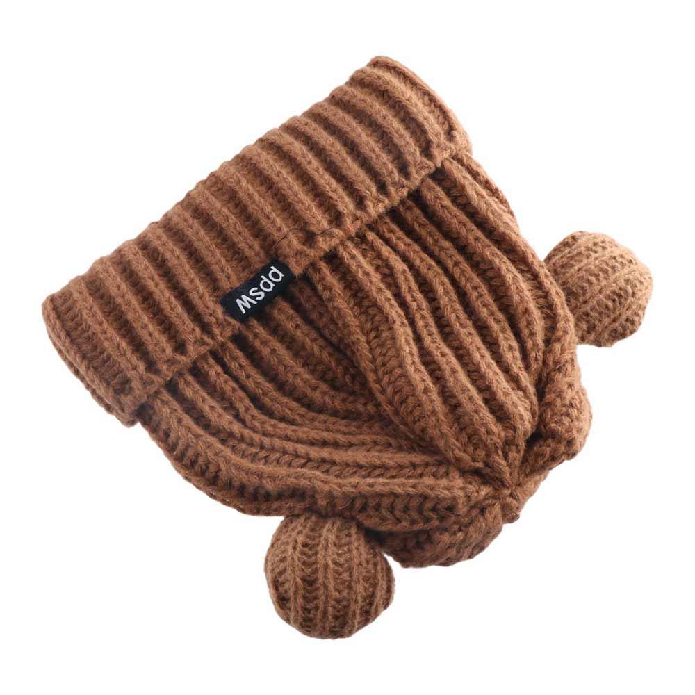 Beanie Hat Cat Ears Beanie Letter Bear Ears Knitted Hat Fashion Streetwear