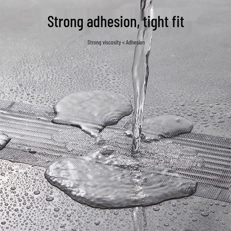 Self-Adhesive Cuttable Floor Drain Filter: Rectangular Hair Clog Prevention & Insect-Proof Sticker for Bathroom.